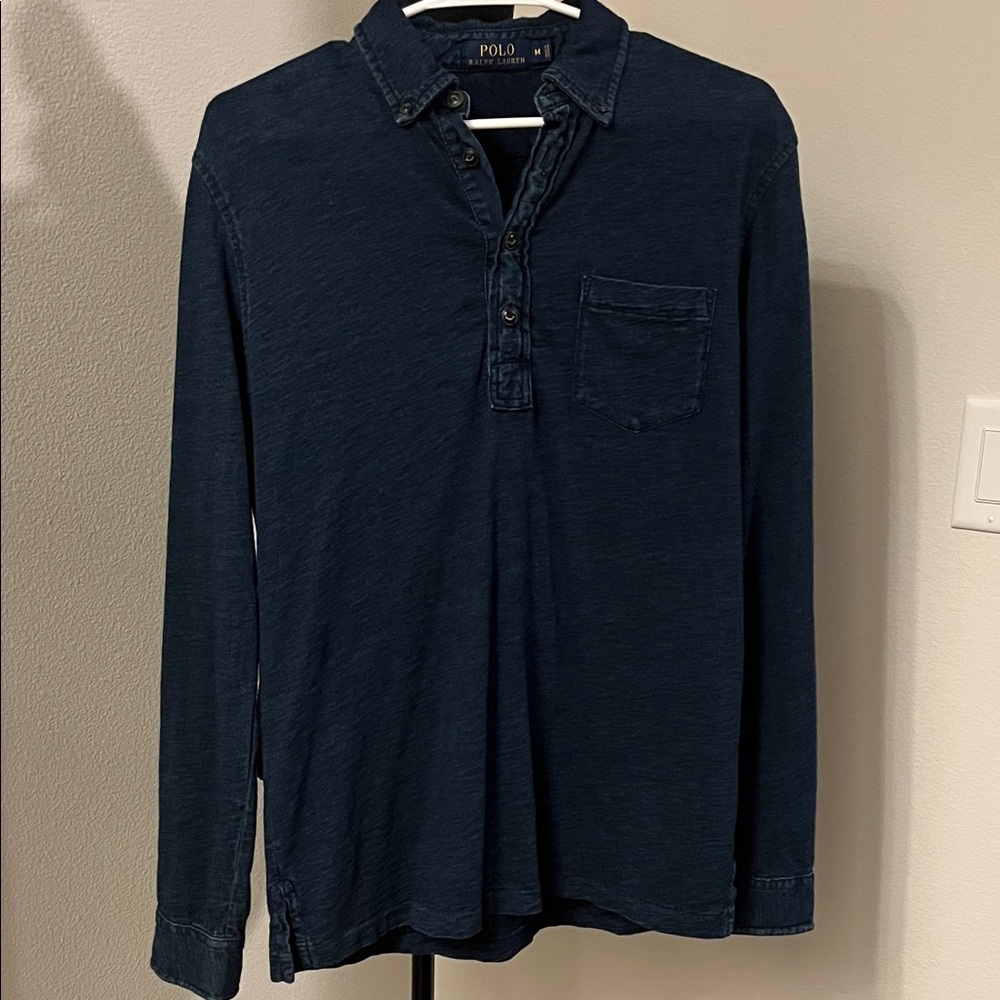Polo by Ralph Lauren Men's Dark Blue Button Down Shirt